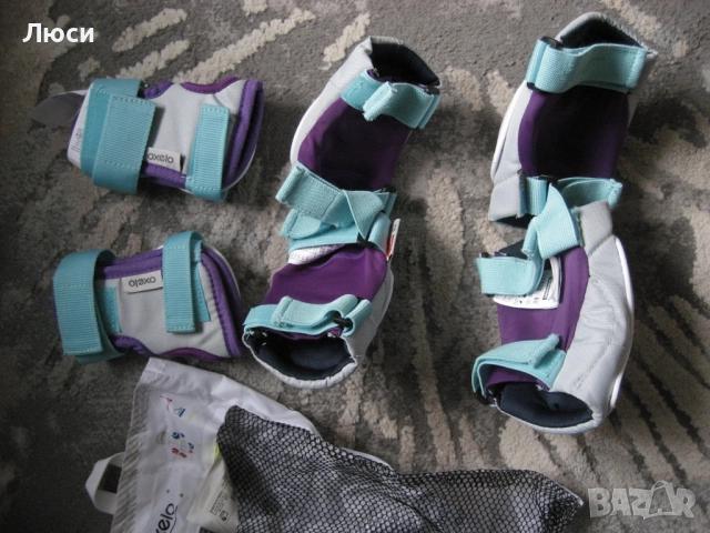 Детски регулируеми ролери Oxelo размер 26-28 + предпазни наколенки , снимка 8 - Други - 52480541