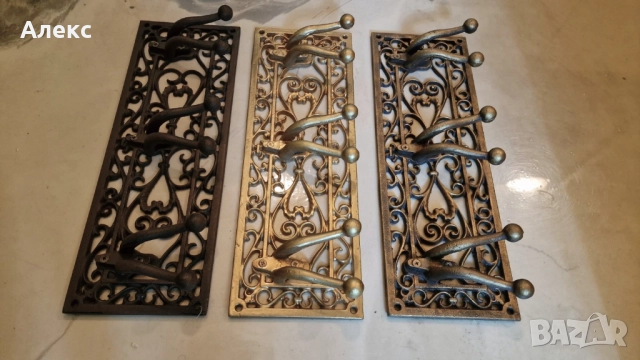 Масивна Чугунена закачалка с Барокови елементи., снимка 2 - Закачалки - 39812994