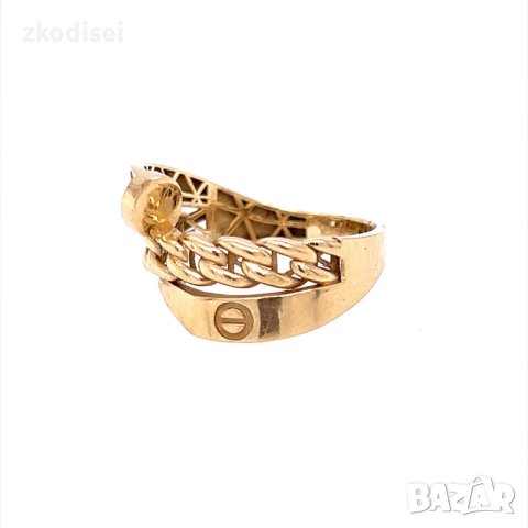 Златен дамски пръстен 2,44гр. размер:58 14кр. проба:585 модел:21631-5, снимка 2 - Пръстени - 43944991