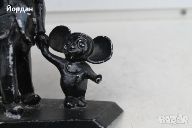 Алуминиева руска СССР фигура крокодила Гена и Чебурашка, снимка 5 - Статуетки - 36608693