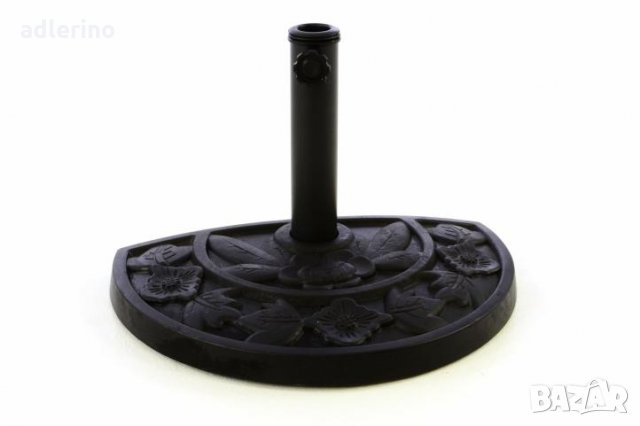 Чадър за тераса и балкон, половин чадър, козирка, комплект с основа и калъф, бежав, снимка 3 - Градински мебели, декорация  - 34154077