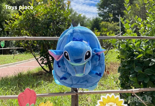 Нова раница Лило и Стич с плюшена играчка на нея Lilo and Stitch p, снимка 2 - Раници - 50753154