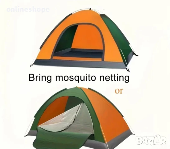 Водоустойчива палатка за 2 души – идеална за къмпинг и туризъм, снимка 2 - Палатки - 49437264