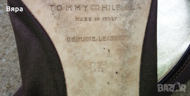 Луксозни пантофки Tommy Hilfiger - сатенени и лачени обувки!, снимка 6 - Дамски елегантни обувки - 27970580