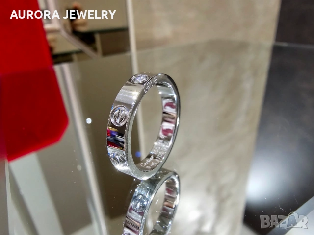 CARTIER Love White Gold 1 Diamond Small Model Пръстен