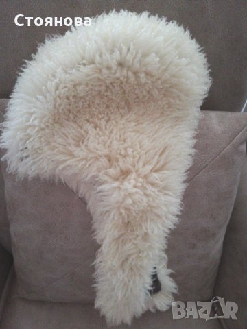 Бяло калпаче от агнешка кожа , снимка 3 - Други - 33522777