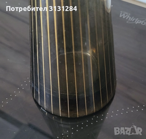 Винтидж Zvizel Kristal ваза с злато Германия , снимка 3 - Вази - 51720859