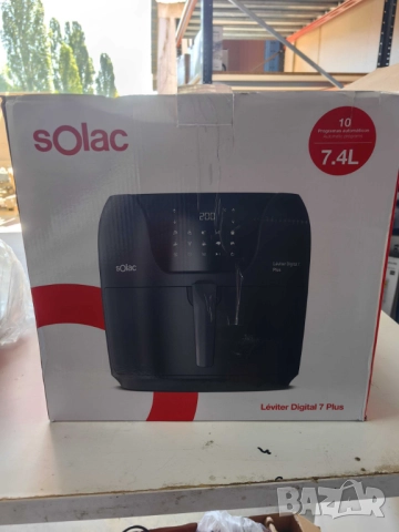 Еър фрайър Solac Léviter Digital 7 Plus – 7,4L капацитет, 1800W мощност и 10 автоматични програми, снимка 2 - Друга електроника - 51896374
