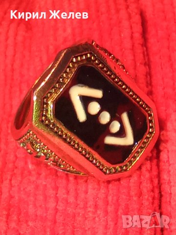 РЯДЪК ЕМАЙЛИРАН МЕДЕН ОРНАМЕНТИРАН ПРЪСТЕН 22308, снимка 2 - Пръстени - 32982946