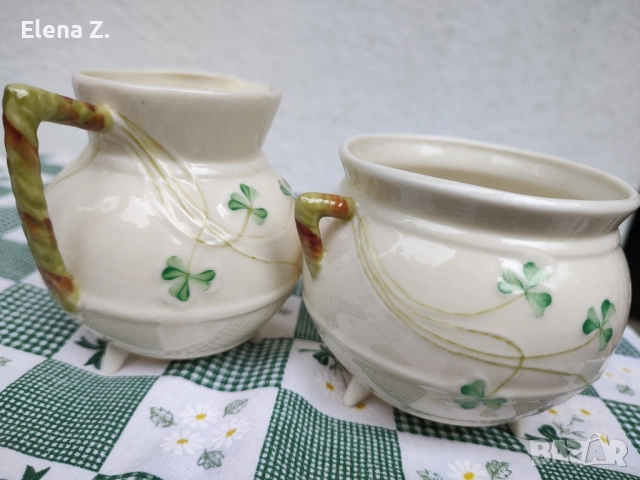 Ирландски винтидж съдове на Belleek, снимка 10 - Други - 52291695