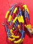 СТАРО МЪНИСТЕНО КОЛИЕ ОГЪРЛИЦА РЪЧНО НИЗАНИ ЦВЕТНИ МЪНИСТА 22834, снимка 3