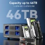 Cenmate хибриден корпус за 2.5/3.5" твърд диск+3*M.2 NVMe с вентилатор, снимка 2
