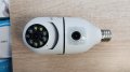 WiFi безжична въртяща се двойна IP камера за фасунга тип крушка лампа FULL-HD 1080P нощно виждане, снимка 2