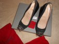 Christian Louboutin Asteroid 140 suede and patent-leather pumps, снимка 7