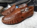 мъжки плетени летни, отворени обувки, тип сандал, сандали мъжки,N- 42 - 43,100% естествена кожа,J, снимка 1 - Спортно елегантни обувки - 43154918