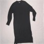 Дълга рокля в черно с блестящи нишки h&m, снимка 1 - Рокли - 43269799