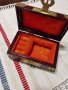 Старинно 19 век Ковчеже Кутия за Бижута от Палисандър, Нефрит, Бронзов Обков, снимка 6