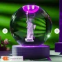 LED Светеща кристална топка/лампа, 3D сензорна - Статуя на свободата, снимка 2