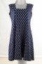 Тъмносиня рокля на бели точки марка Numoco - XL, снимка 2