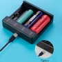 Зарядно устройство за до 4 броя Li-Ion акумулаторни батерии 10440, 14500, 16650, 18500, 26650, 18650, снимка 2