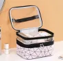 Козметичен органайзер на две нива за пътуване с дръжка HZH17, снимка 4