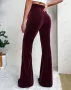 Дамски кадифени панталони с висока талия, 6цвята , снимка 12