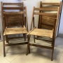 Стари сгъваеми дървени столове, снимка 1