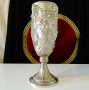 Бокал от калай,чаша за вино,глава на Овен,Ангели,барок., снимка 4