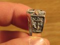 Стар мъжки сребърен пръстен с котва - морски за ценители, моряци и колекционери . , снимка 1 - Пръстени - 27109734