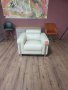 Светло кремав кожен фотьойл Moreno, снимка 1 - Дивани и мека мебел - 43285670