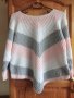 пуловерче бяло/сиво/розово, снимка 2