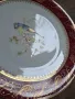 декоративна цветна порцеланова чиния с птица и  позлата , снимка 5