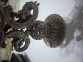 Ръчно изработен малък сребърен свещник., снимка 4