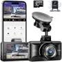 Нова AZDOME предна+задна dashcam 4K с GPS, гласови команди, SD карта, снимка 1