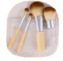 Четири броя Четки за грим в малка ленена чантичка HZS59, снимка 5