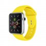 Силиконова каишка Apple watch 7 – 41mm, 45mm  жълта, Yellow, снимка 1 - Смарт часовници - 35512831