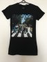 Черна тениска с щампа The Beatles - Abbey Road, снимка 1 - Тениски - 40430479