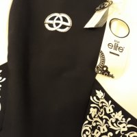 Маркова рокля POP ELITE , Италия , чисто нова с етикета, №38 , с орнаменти , камъни , апликации , снимка 12 - Рокли - 37415500