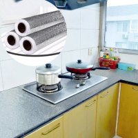 Самозалепващо алуминиево фолио за гръб на кухня плот водоустойчиво термоустойчиво, снимка 3 - Други стоки за дома - 28168476