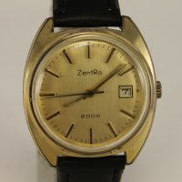 1960's ZENTRA 2000 Немски Позлатен Часовник, снимка 3 - Антикварни и старинни предмети - 40072607