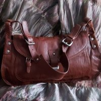 Винтидж чанта от естествена кожа / genuine leather handbag, снимка 1 - Чанти - 43360340