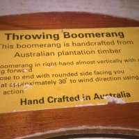 throwing boomerang-hand crafted in australia-29см, снимка 16 - Колекции - 27567365