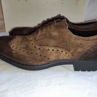 Стилни мъжки половинки от естествена кожа Geox Respira №45, снимка 1 - Официални обувки - 38283483