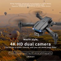 # Нови 3 цвята E99 PRO Dron 4k HD 2 камери WIFI FPV Въздушна фотография избягва препятствия Вносител, снимка 5 - Дронове и аксесоари - 39849135