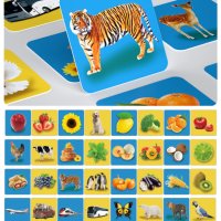 Стем - Двустранни STEM шаблони с животни за визуално стимулиране и логика за деца, снимка 1 - Образователни игри - 40611622