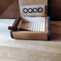 Пирографирани кутии за цигари, снимка 6 - Декорация за дома - 33175817