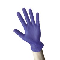 Ръкавици от нитрил, син цвят - 100 броя - S/M размер