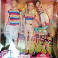 комплект кукли семейство с две деца, снимка 1 - Кукли - 43289991