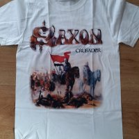 Saxon нова двустранна тениска размер S, снимка 1 - Тениски - 44090621