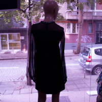 Черна официална рокля с камъни Сваровски на Emilio Pucci, снимка 2 - Рокли - 44911537